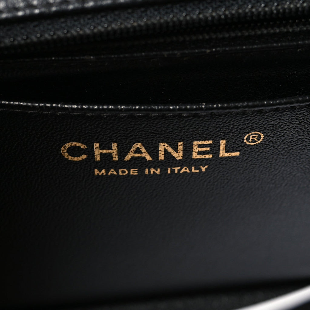 Caviar Quilted Mini Square Flap Black