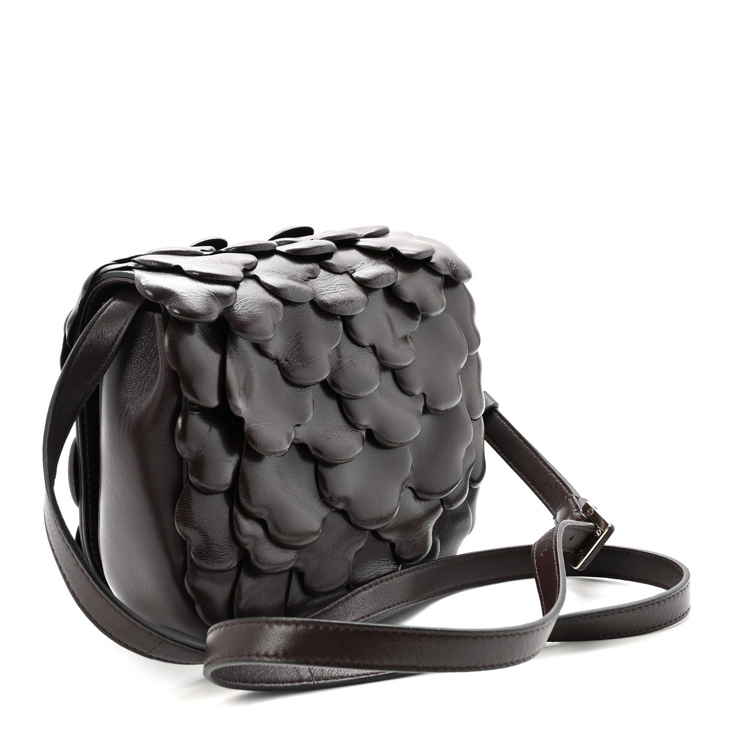 Nappa Atelier 03 Rose Edition Small Flap Crossbody Bag Dark Brown