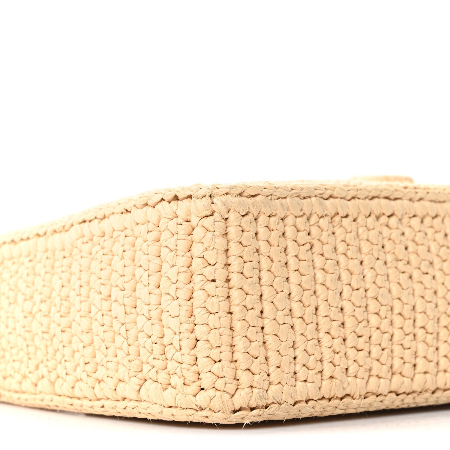 Yarn Raffia Effect Crochet Mini Re-Edition 2000 Shoulder Bag Naturale