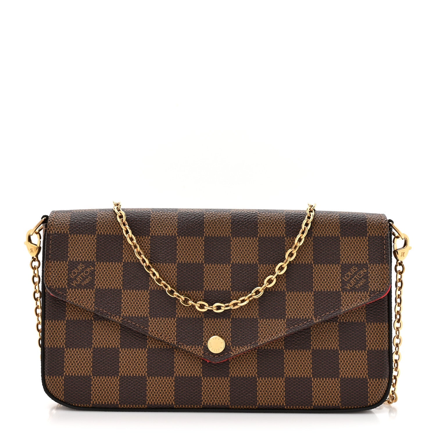 Damier Ebene Pochette Felicie Chain Wallet