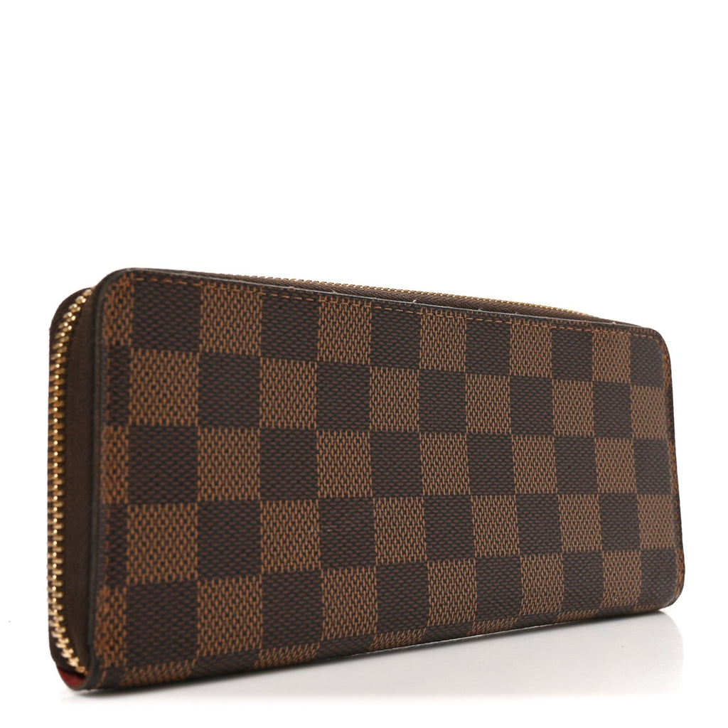 Damier Ebene Clemence Wallet Cherry