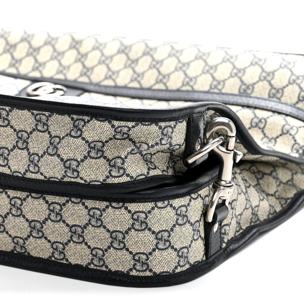 GG Supreme Monogram Web Savoy Garment Bag Beige Blue