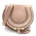 Calfskin Mini Marcie Round Crossbody Bag Blush Nude