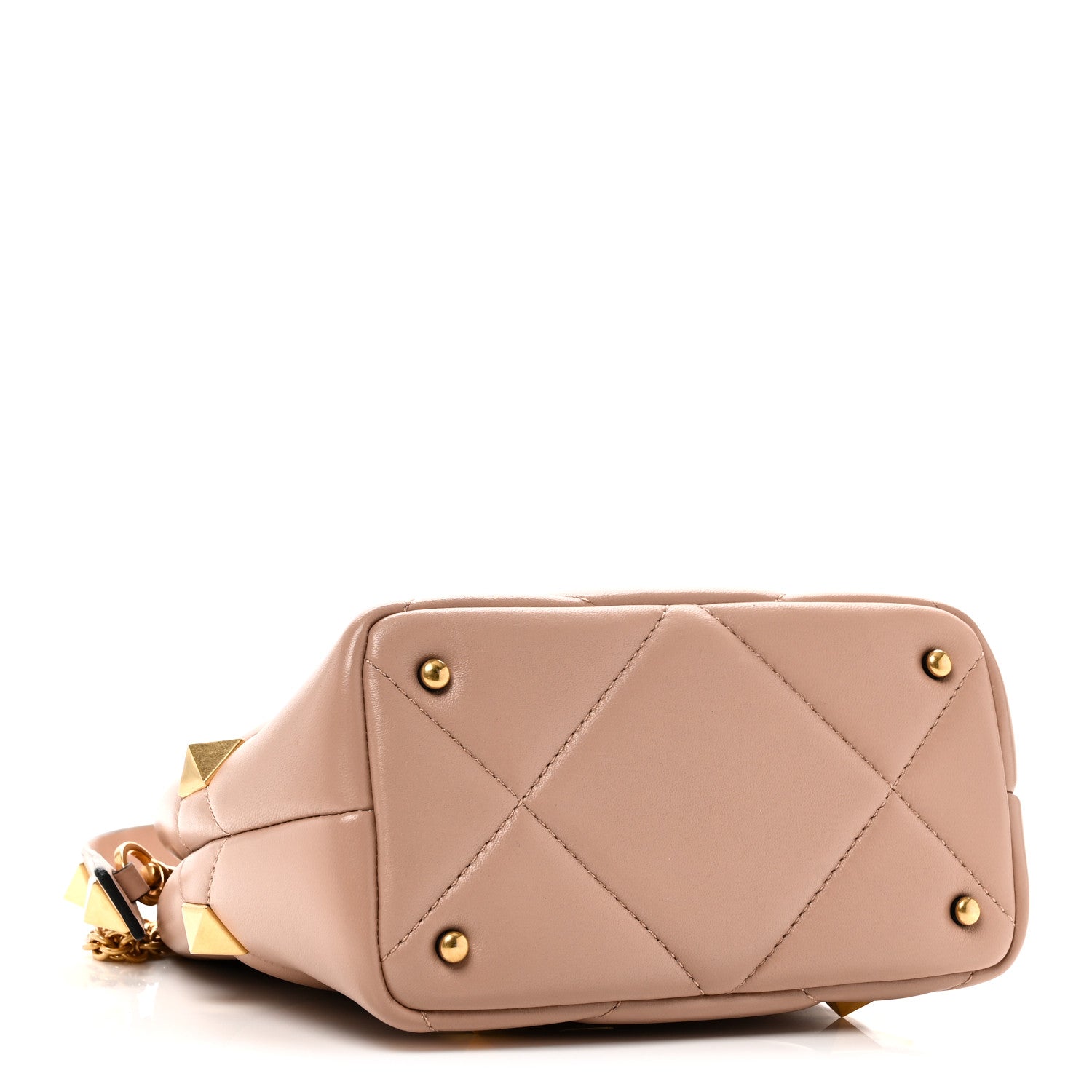Nappa Small Roman Stud The Handle Bag Rose Cannelle