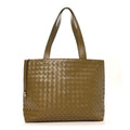Calfskin Intrecciato Small Zipped Tote Cypress