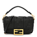 Nappa FF 1974 Embossed Mini Baguette Black
