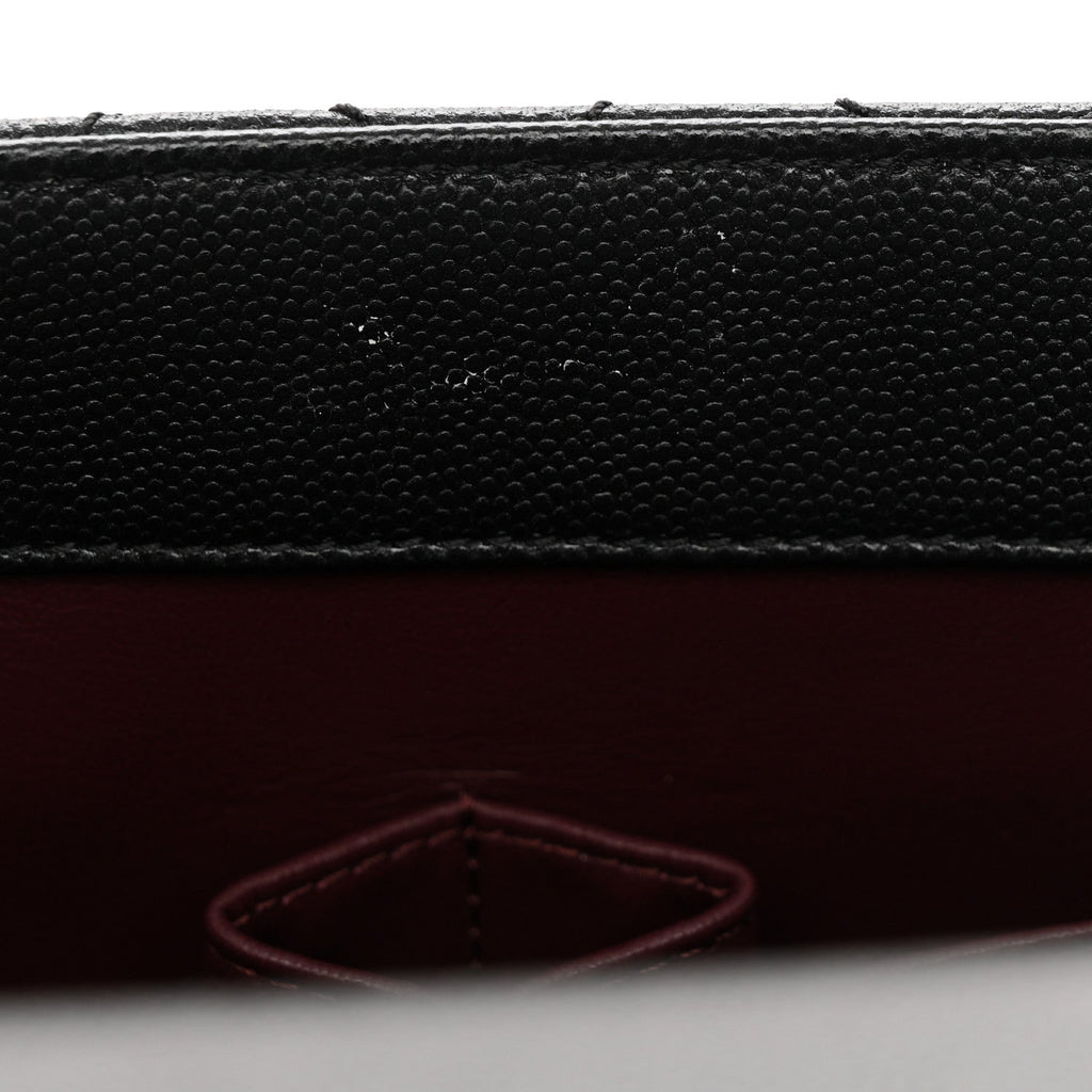 Caviar Quilted Small Coco Handle Flap Black