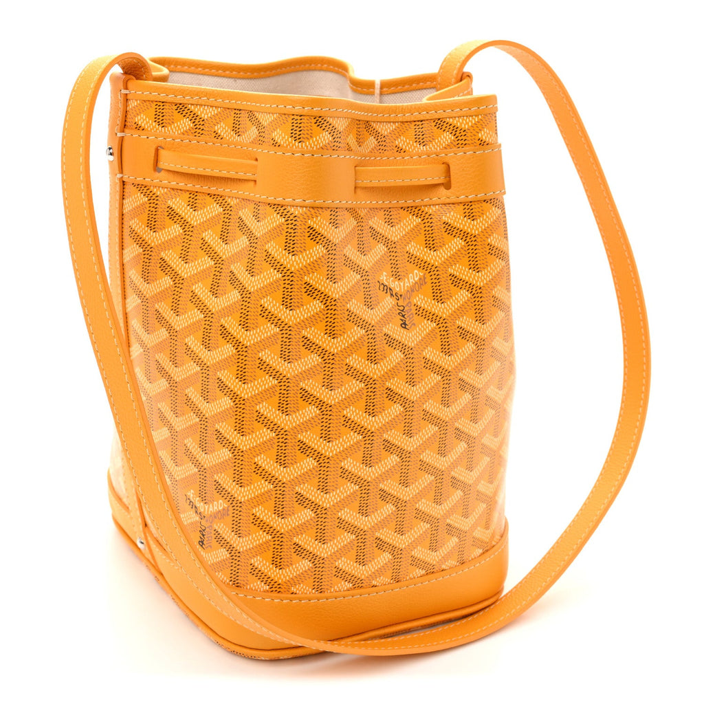 Goyardine Petit Flot Bucket Bag PM Yellow