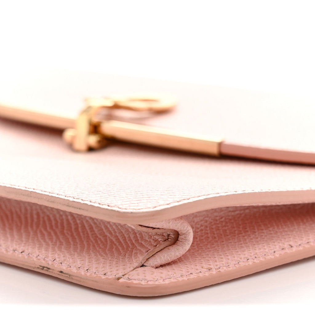 Hammered Calfskin Gancio Wallet On Chain Nylund Pink