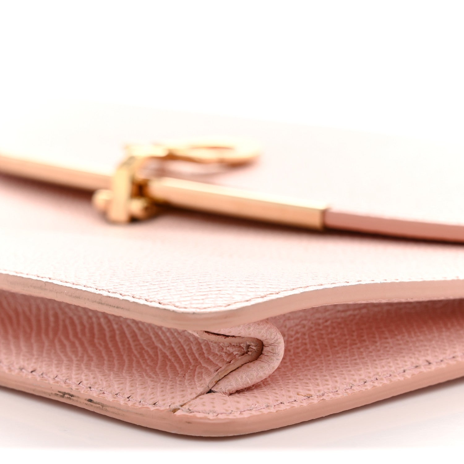 Hammered Calfskin Gancio Wallet On Chain Nylund Pink