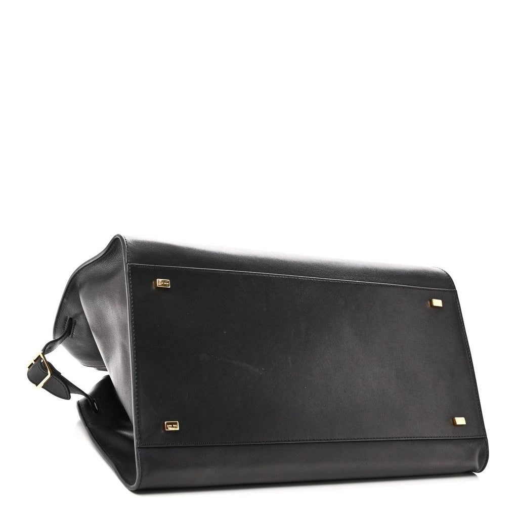 Polished Saddle Calfskin Soft Margaux 15 Black
