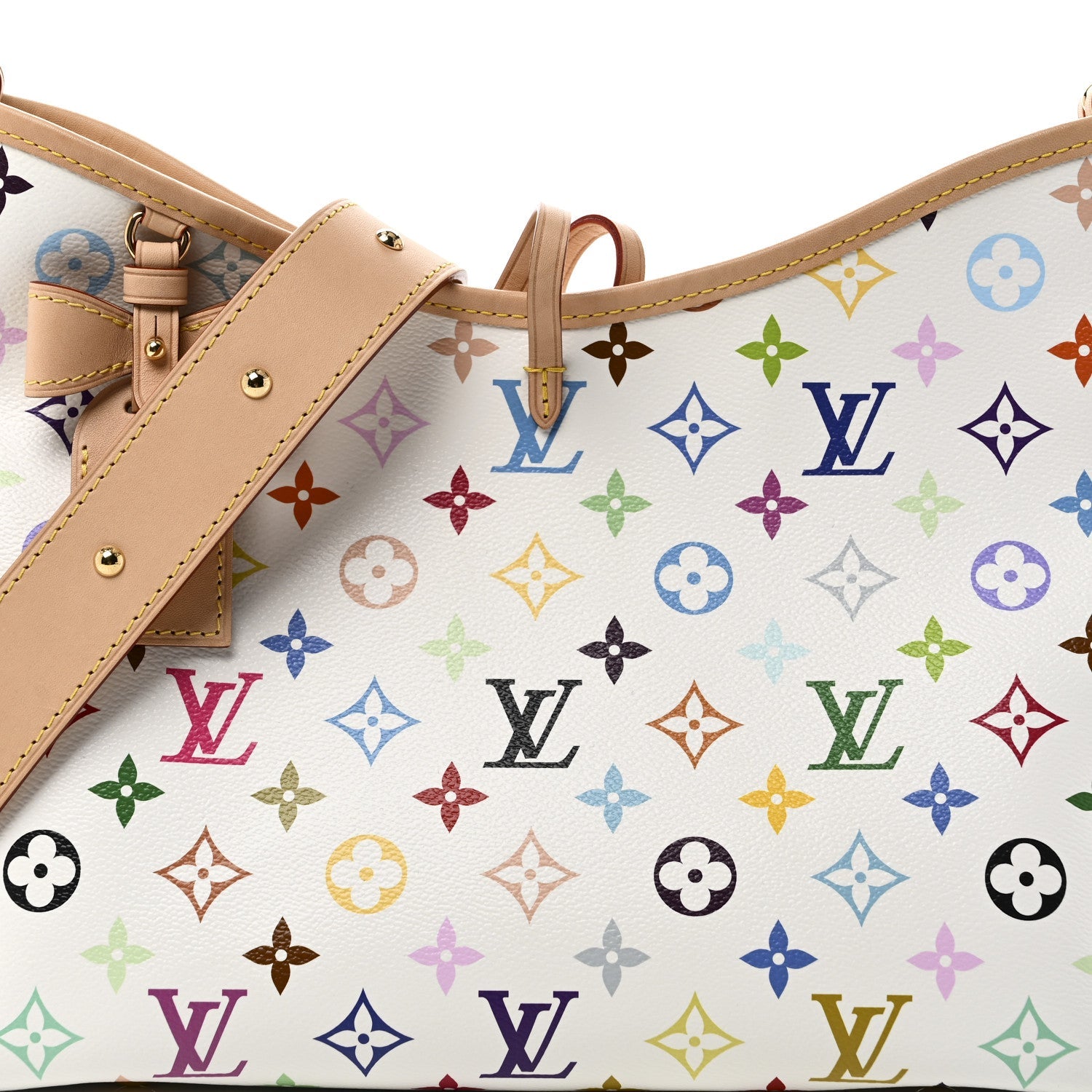 LV x TM Monogram Multicolor CarryAll PM White