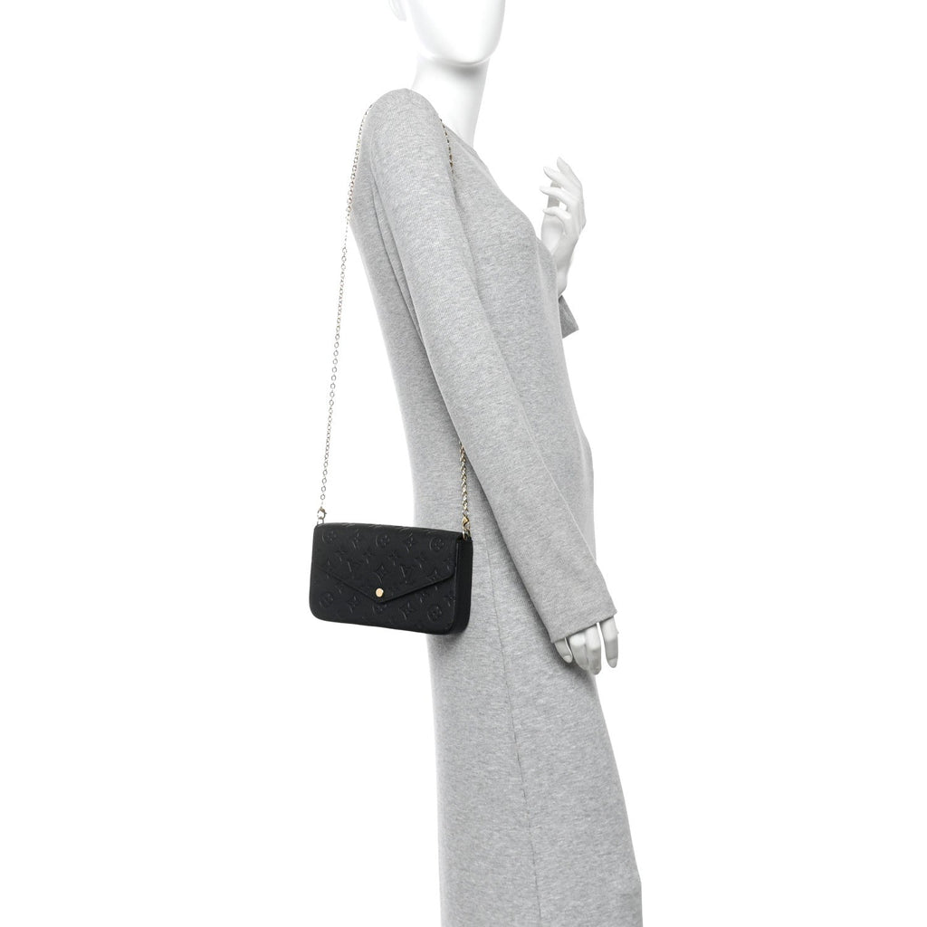 Empreinte Pochette Felicie Chain Wallet Black