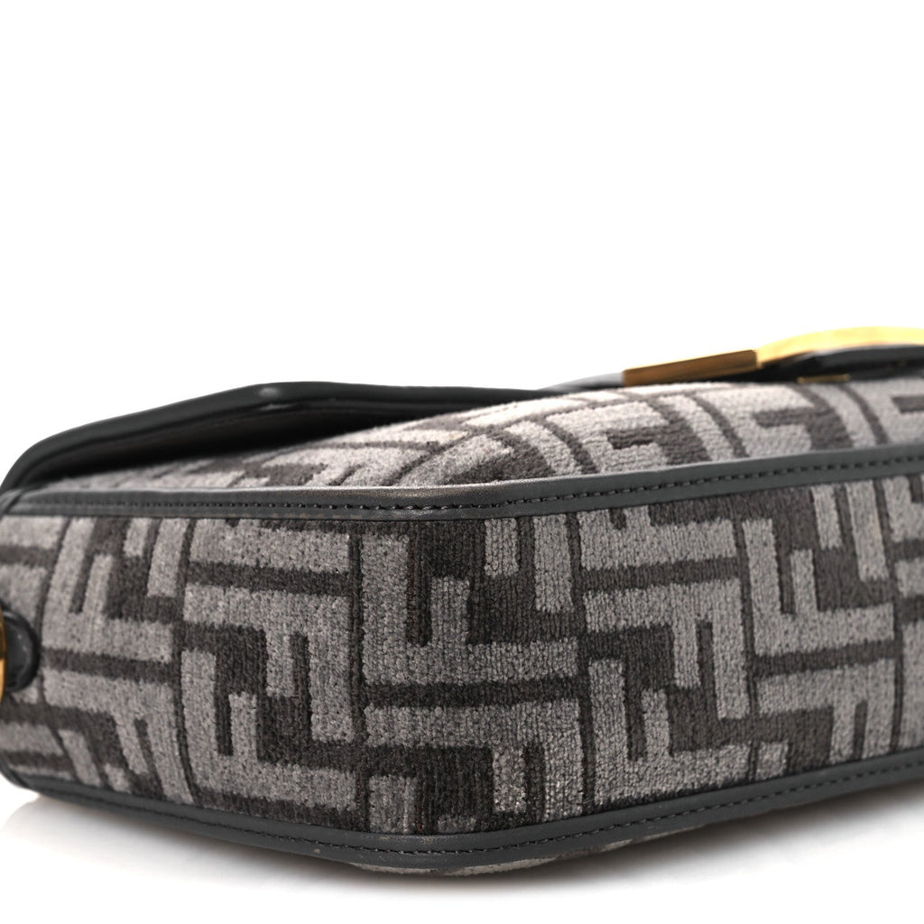 Chenille FF Embroidered Baguette Antracite Asfalto