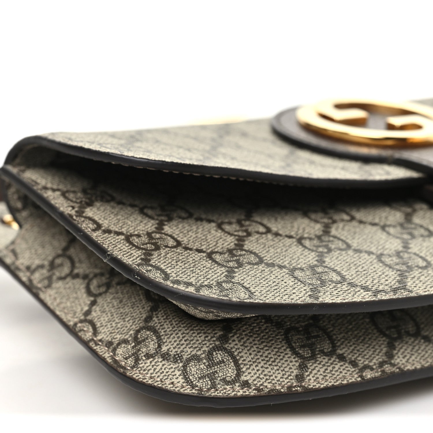 GG Supreme Monogram Textured Dollar Calfskin Blondie Belt Bag Beige Ebony New Acero