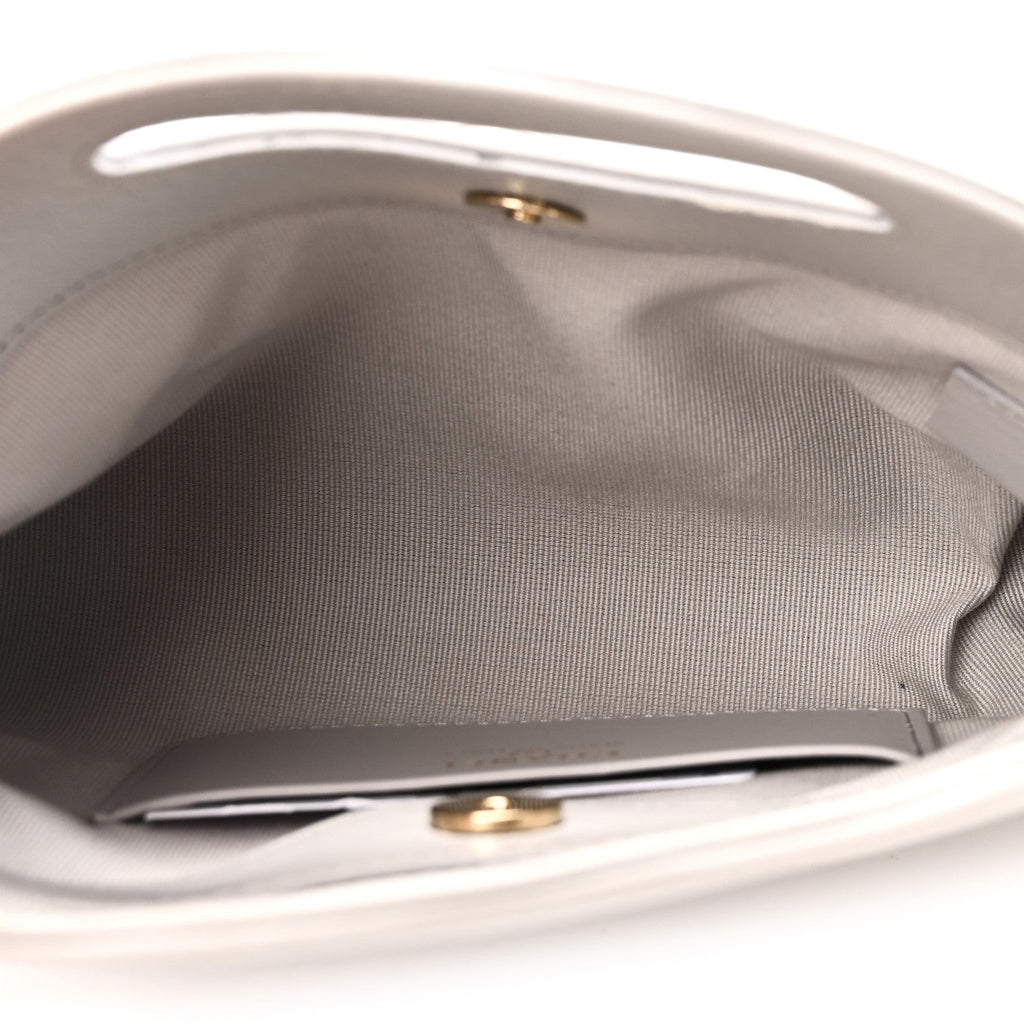 Shiny Lambskin Quilted Nano 31 Shopping Bag Grey