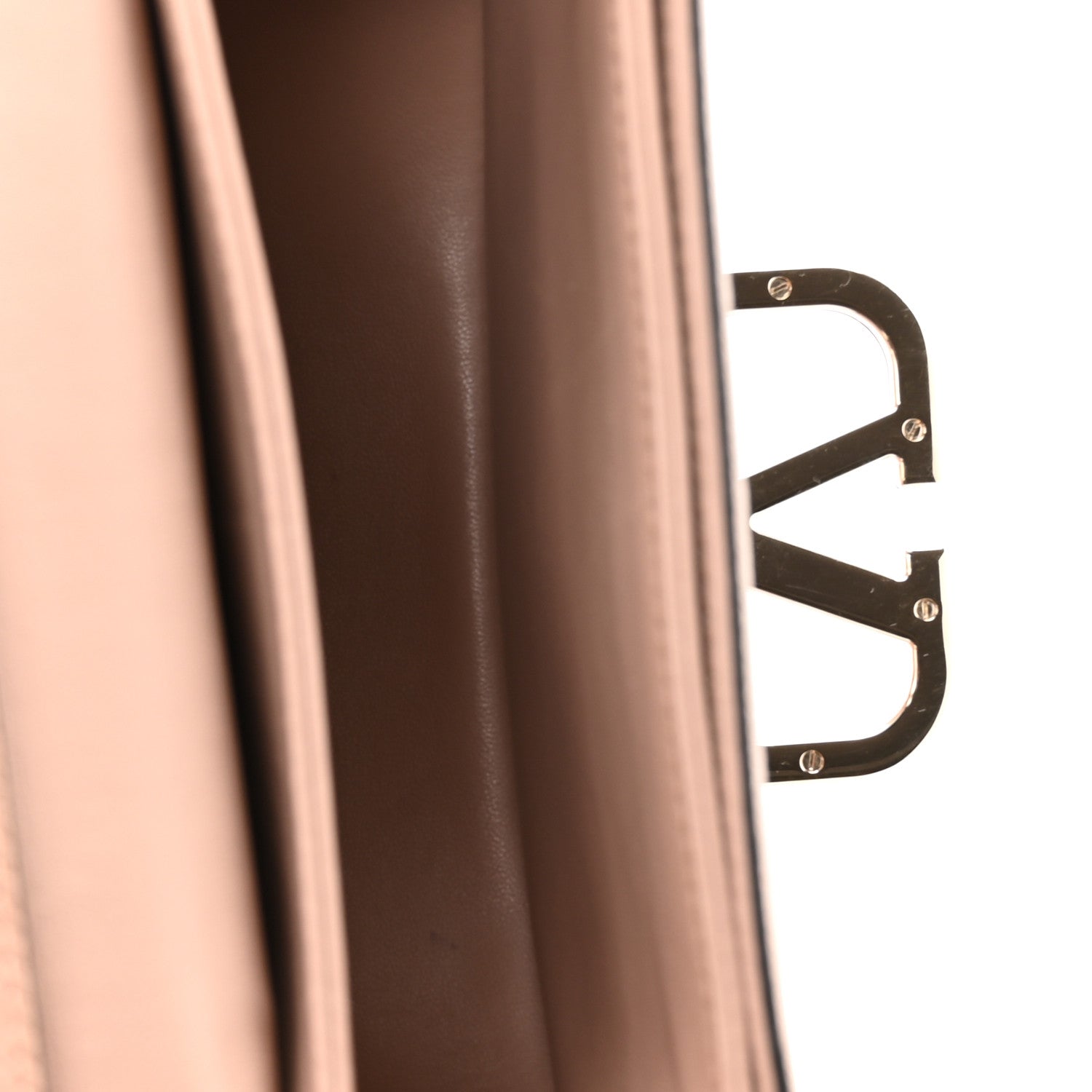 Grainy Calfskin VSling Saddle Bag Rose Cannelle