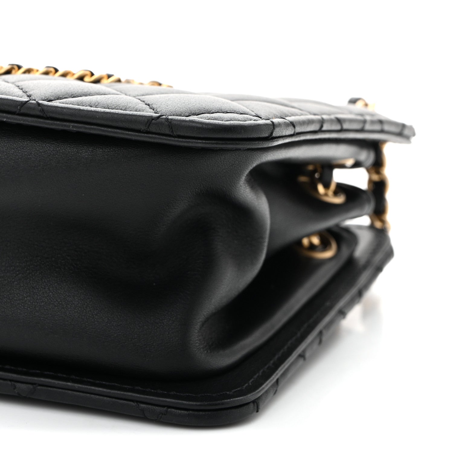 Calfskin Quilted CC Small Once Upon A Time Tote Black
