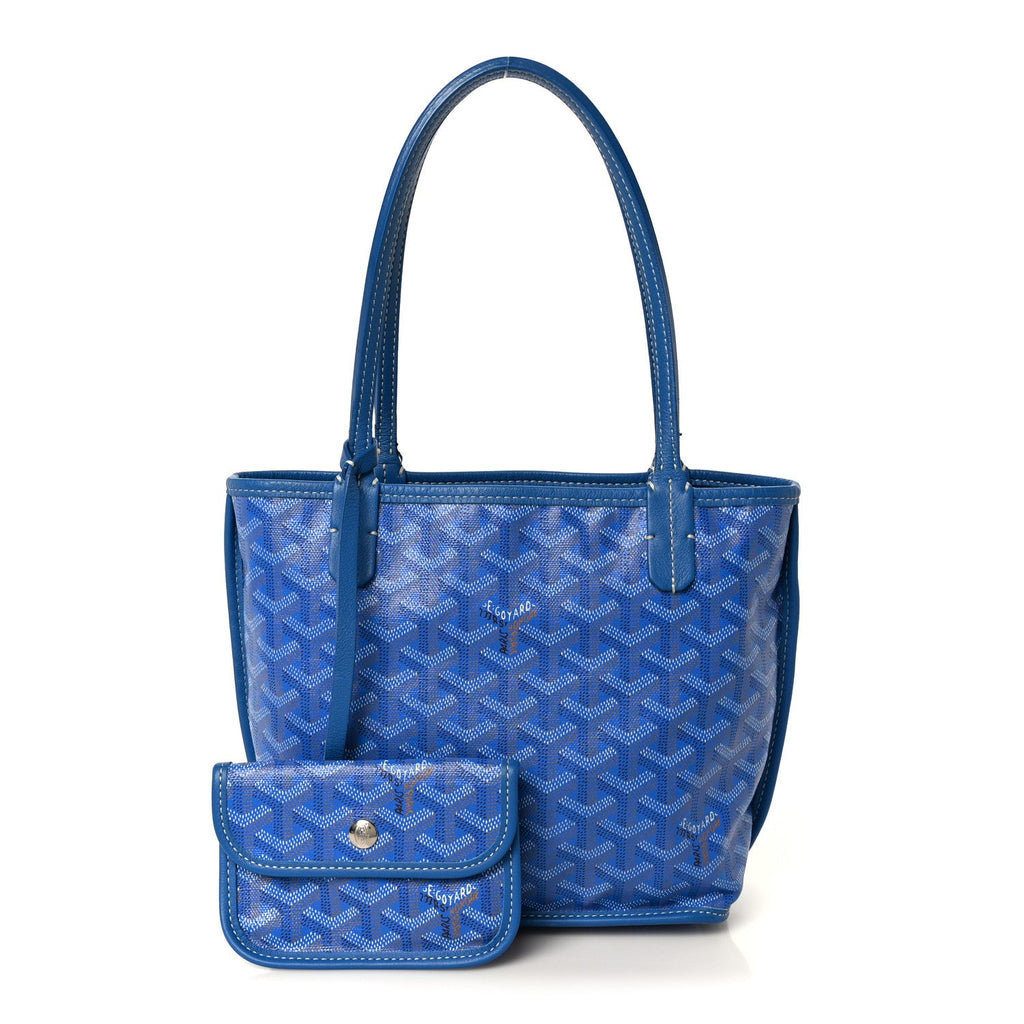 Goyardine Reversible Mini Anjou Sky Blue