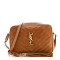 Suede Matelasse Monogram Lou Camera Bag Cinnamon