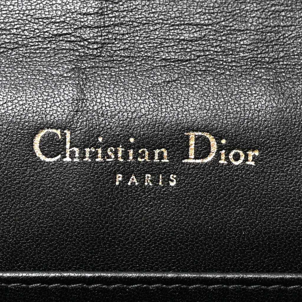 Lambskin Cannage Lady Dior Pouch Black