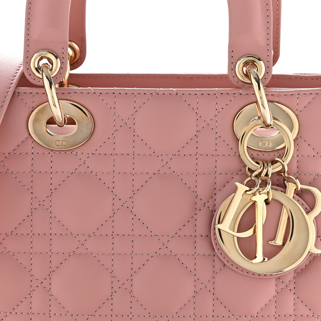 Lambskin Cannage Small My ABCDior Lady Dior Pink