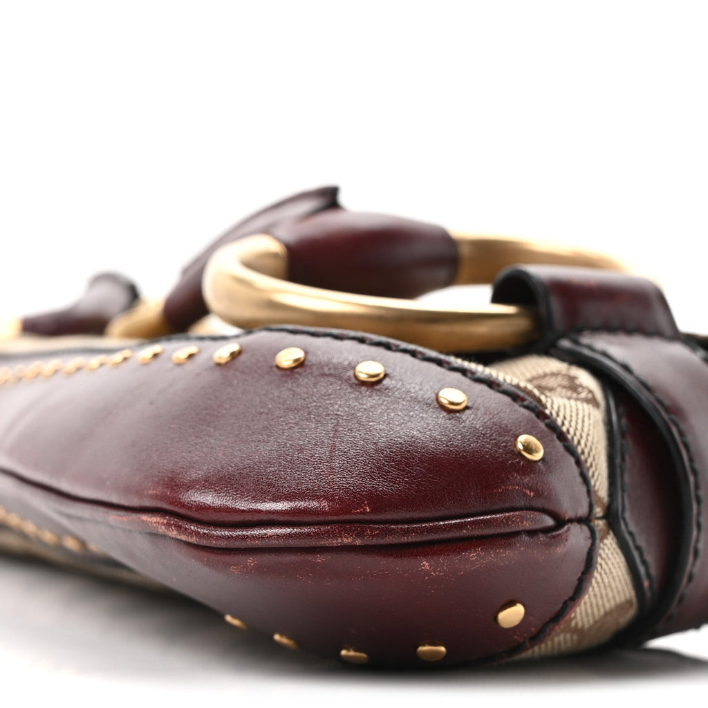 Monogram Studded Horsebit Bordeaux