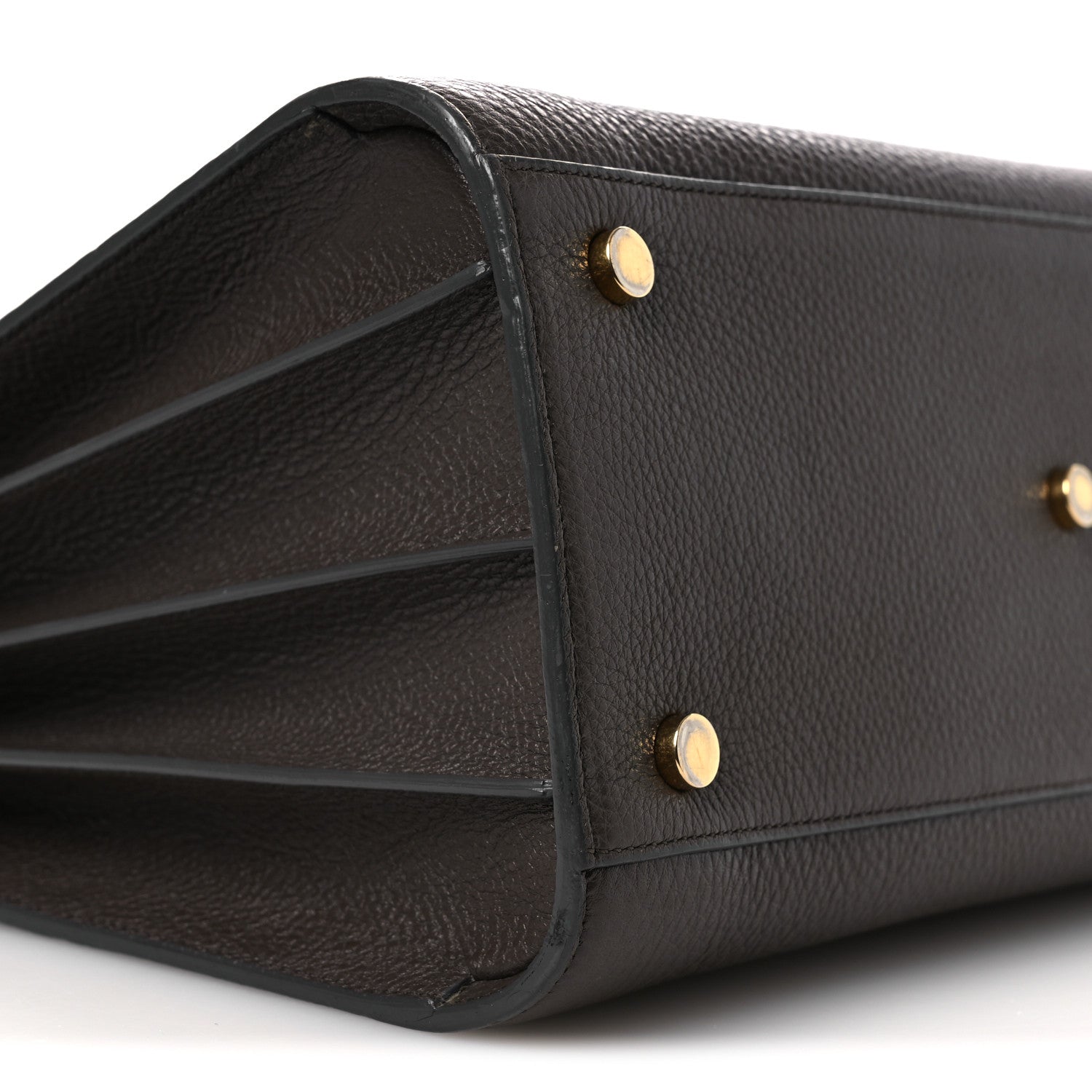 Grained Calfskin Small Sac De Jour Dark Brown