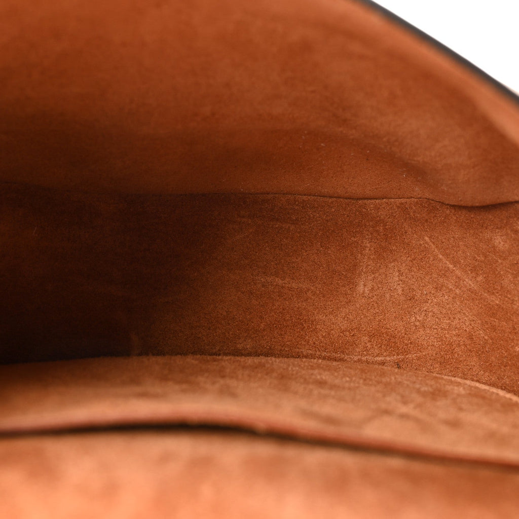 Smooth Calfskin Cuir Triomphe Embroidered Folco Crossbody Bag Tan