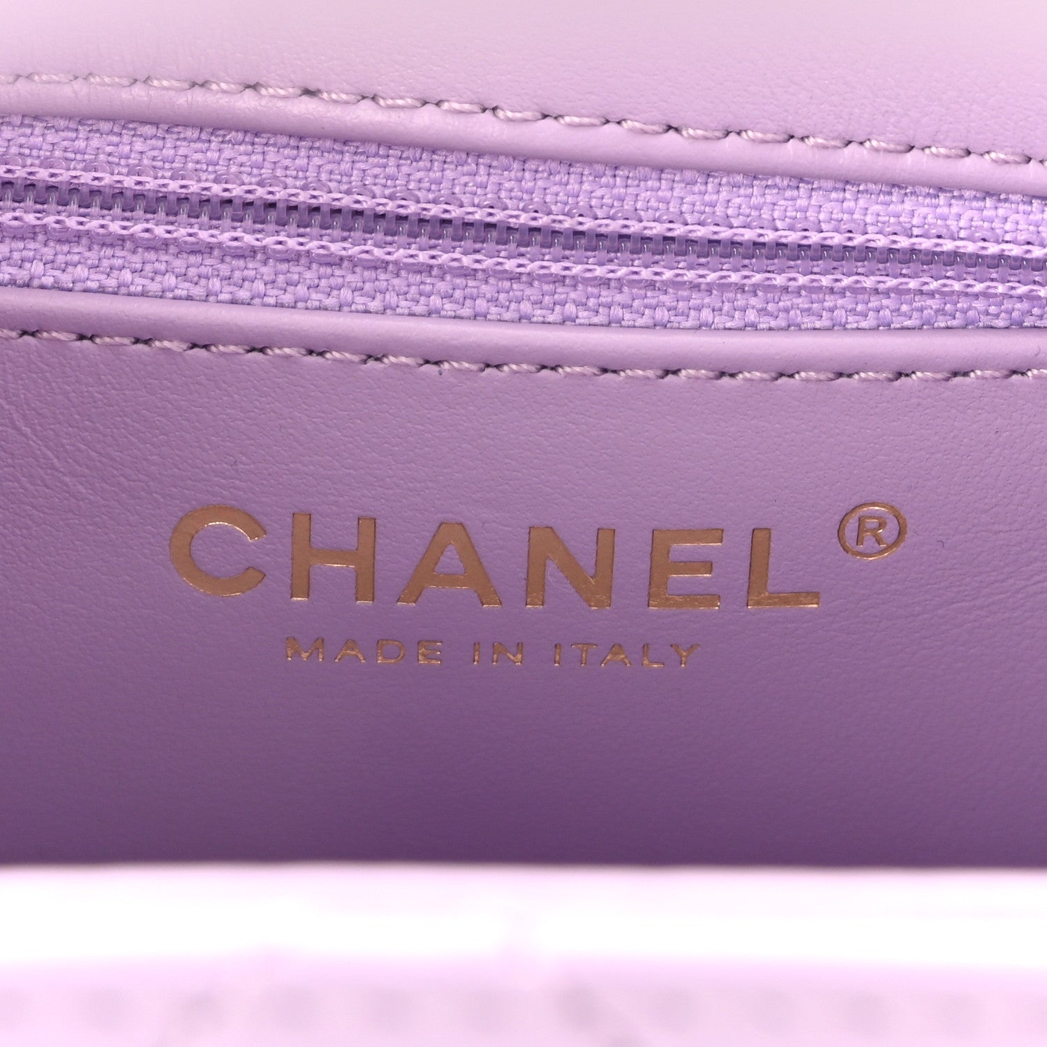 Shiny Aged Calfskin Quilted Nano Kelly Shopper Lilac