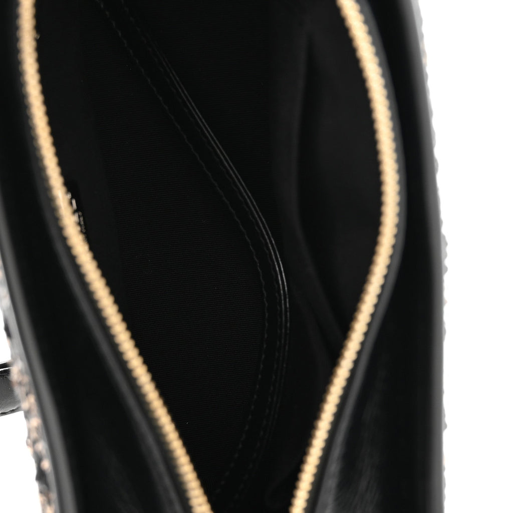 Sequin Calfskin Small Gabrielle Hobo Black Gold