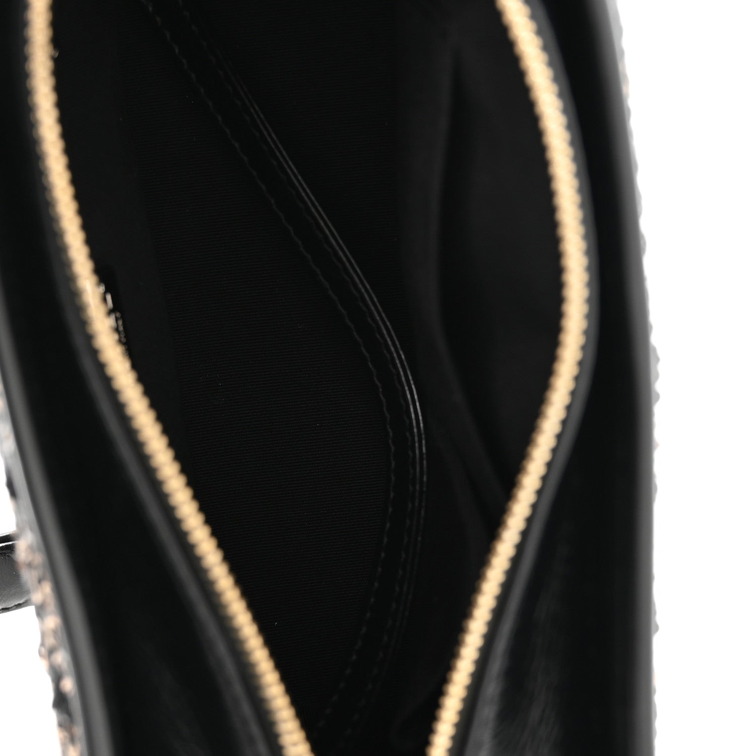 Sequin Calfskin Small Gabrielle Hobo Black Gold