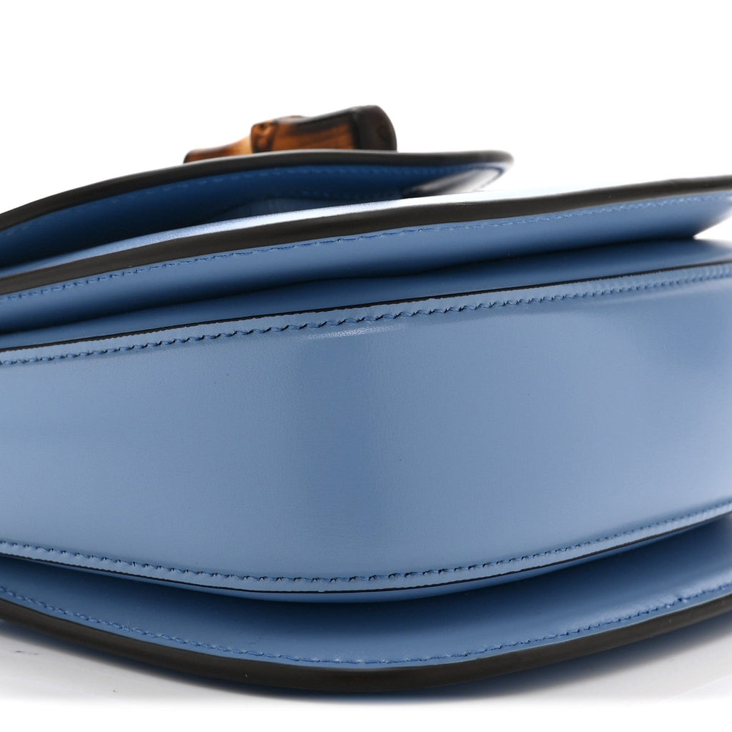 Boarded Dyana Lux Calfskin Web Mini Bamboo 1947 Top Handle Bag Blue