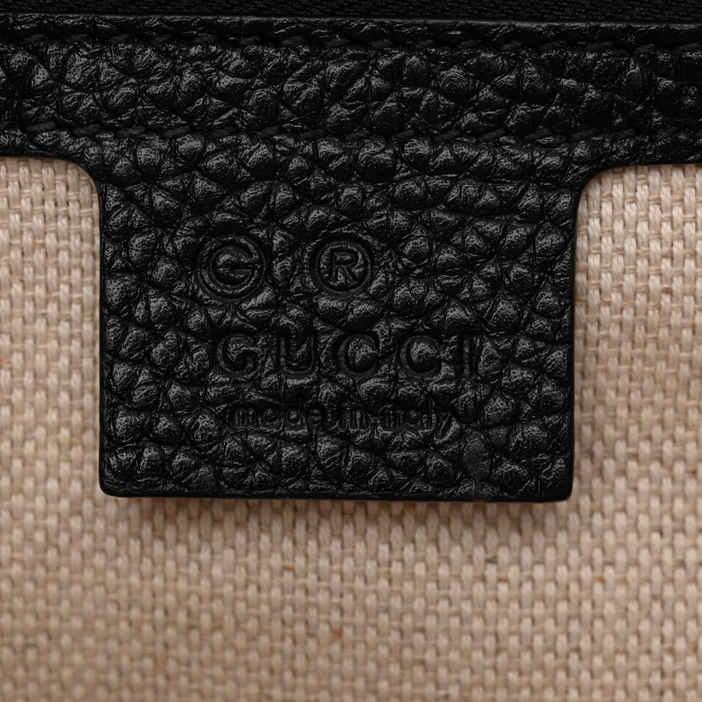 Pebbled Calfskin Medium Soho Flap Crossbody Black