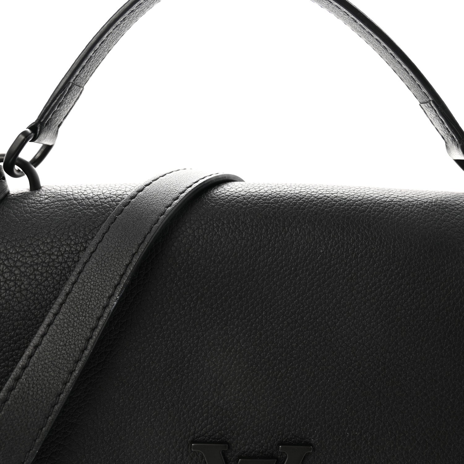 Soft Calfskin My Lockme Top Handle Black