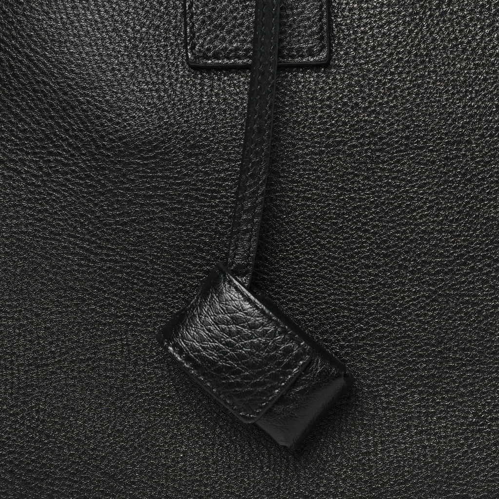 Grained Calfskin Small Sac De Jour Black