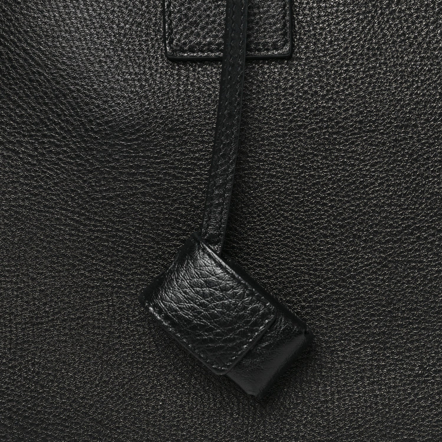 Grained Calfskin Small Sac De Jour Black