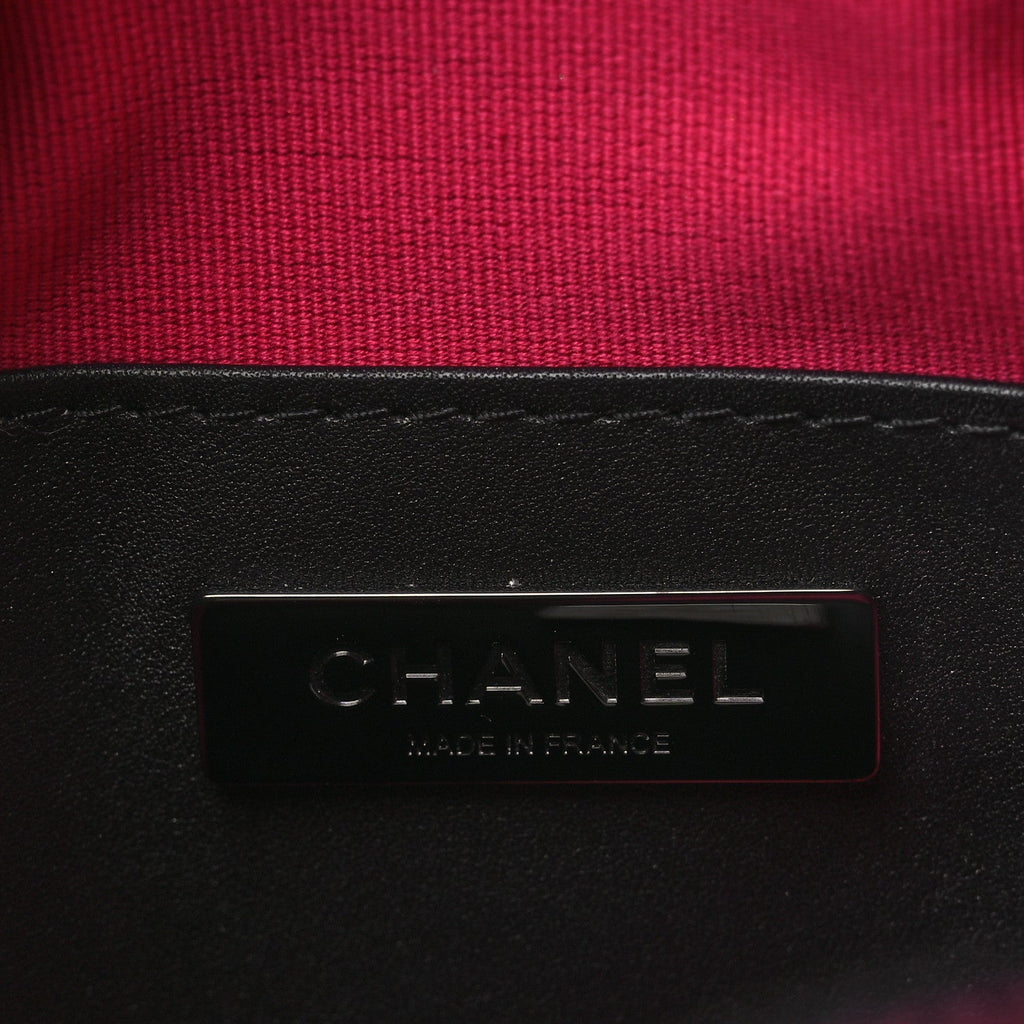Satin Quilted Walk Of Fame Star Bag Fuchsia Black