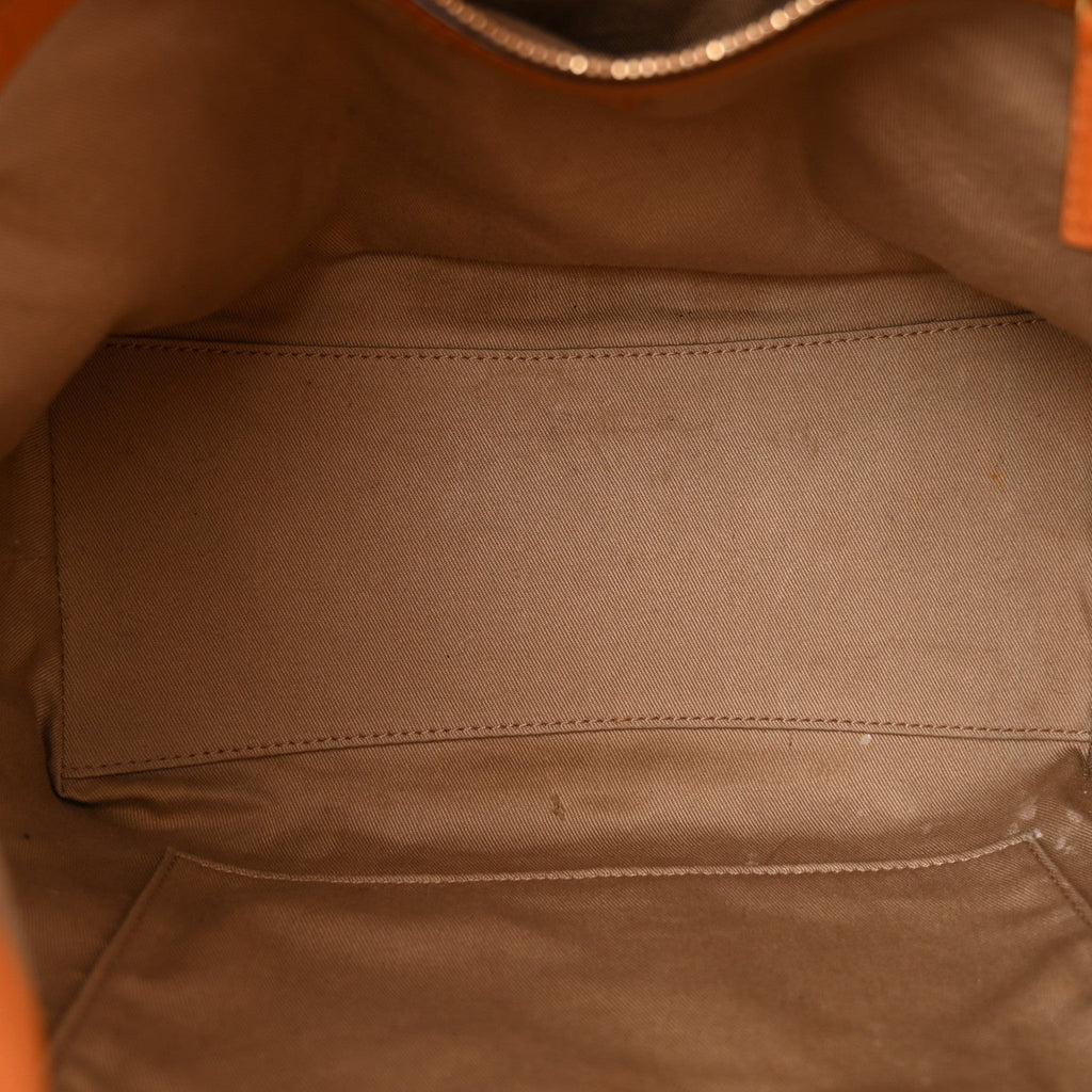 Visetos Small Soft Berlin Drawstring Bucket Bag Cognac