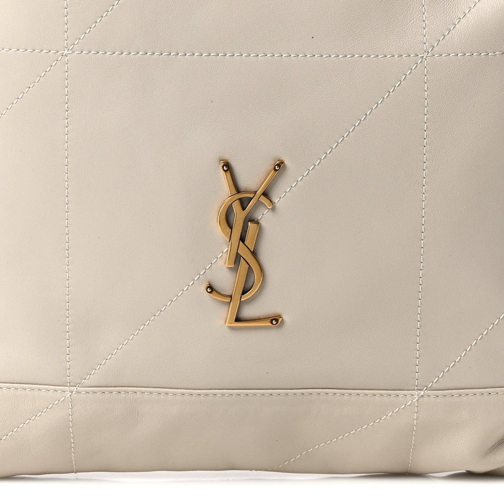 Lambskin Matelasse Monogram Medium Jamie 4.3 Pochon Crema Soft