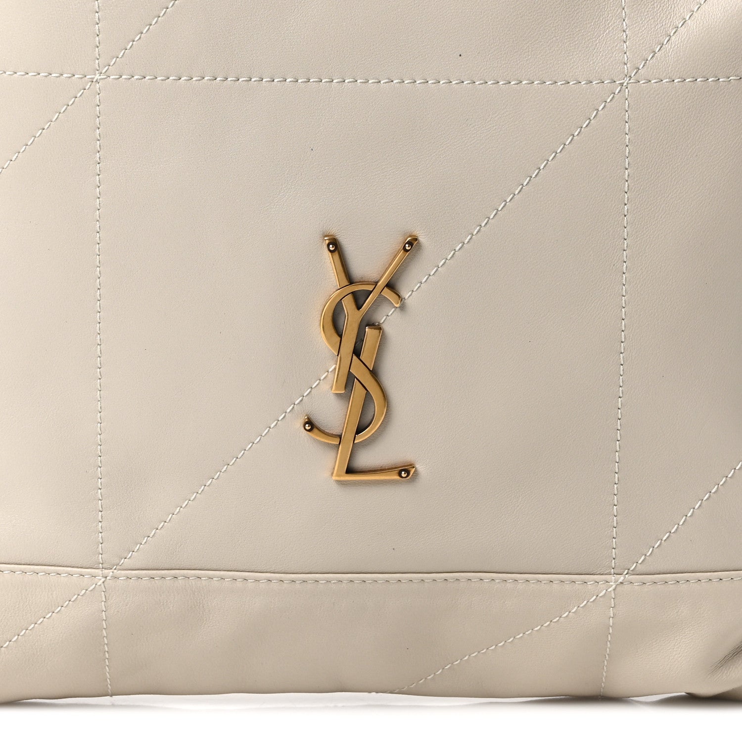 Lambskin Matelasse Monogram Medium Jamie 4.3 Pochon Crema Soft