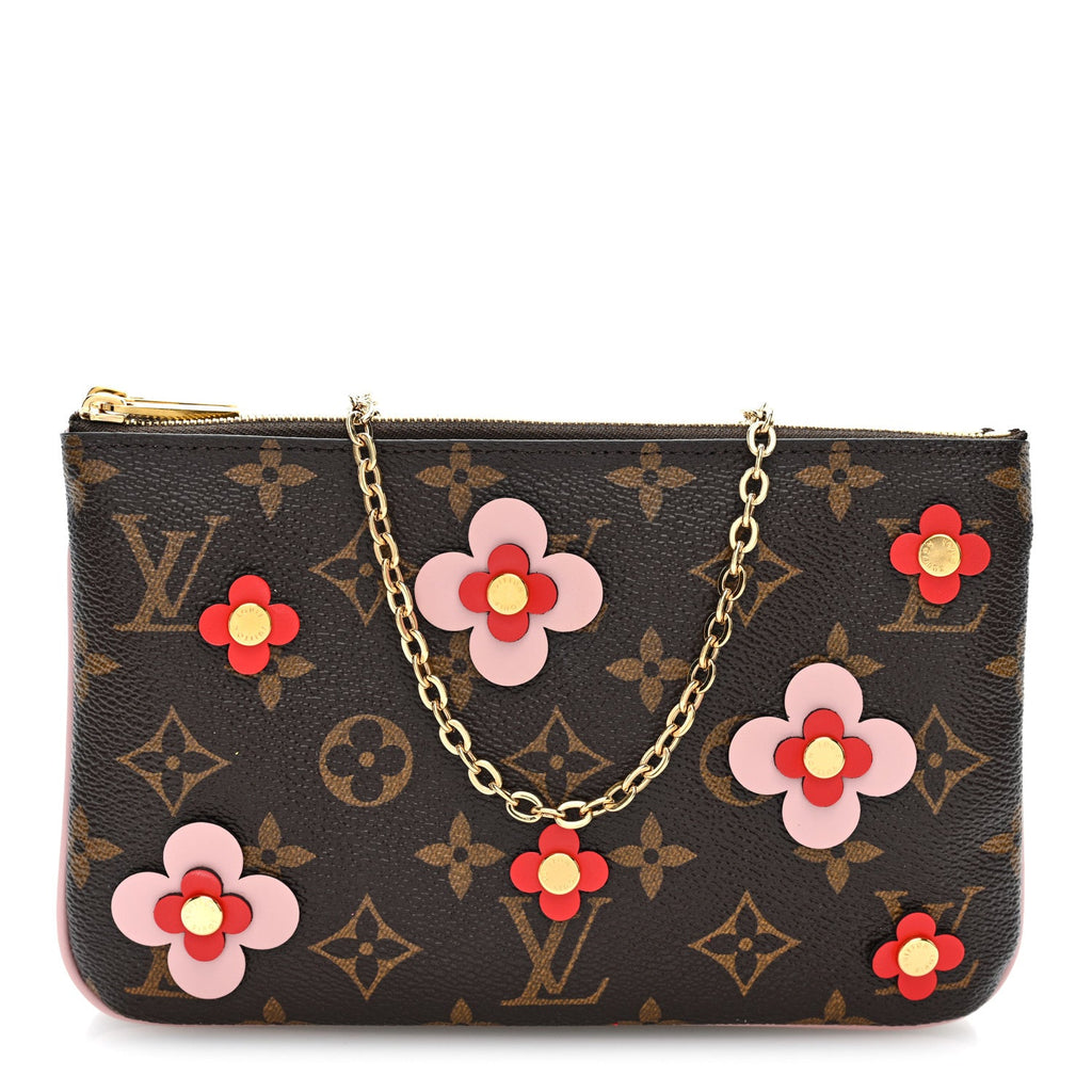 Monogram Blooming Flowers Double Zip Pochette