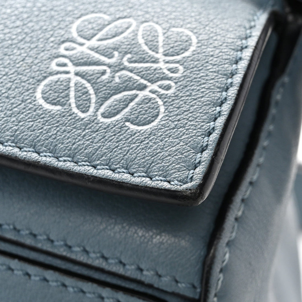 Calfskin Small Puzzle Bag Stone Blue
