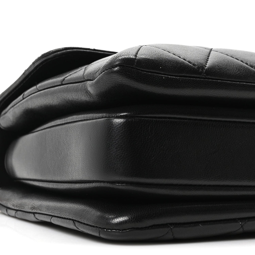 Lambskin Quilted Small Trendy CC Dual Handle Flap Bag Black