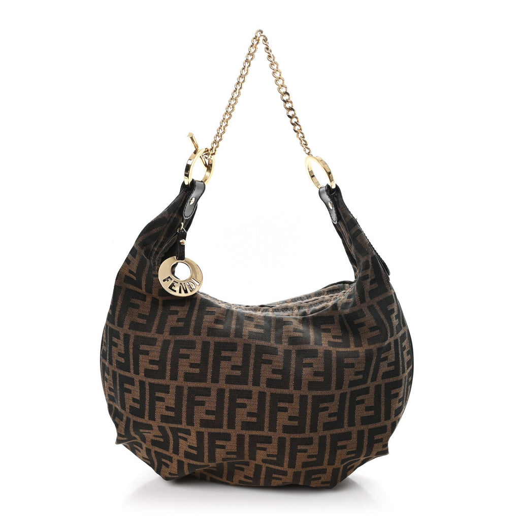 Zucca Small Chef Chain Hobo Tobacco