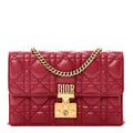 Lambskin Cannage Dioraddict Wallet On Chain Clutch Fuchsia