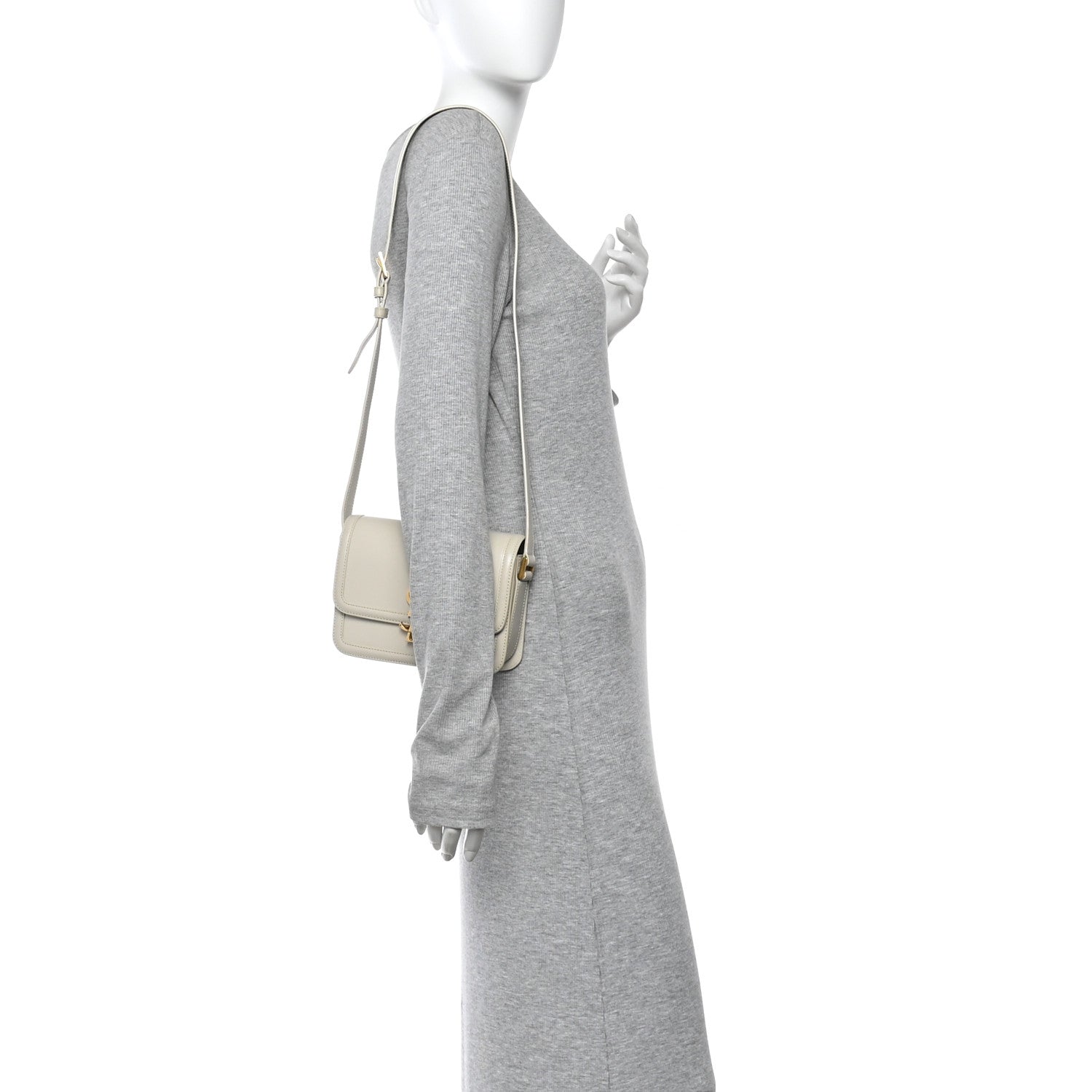 Smooth Calfskin Small Solferino Satchel Ivory