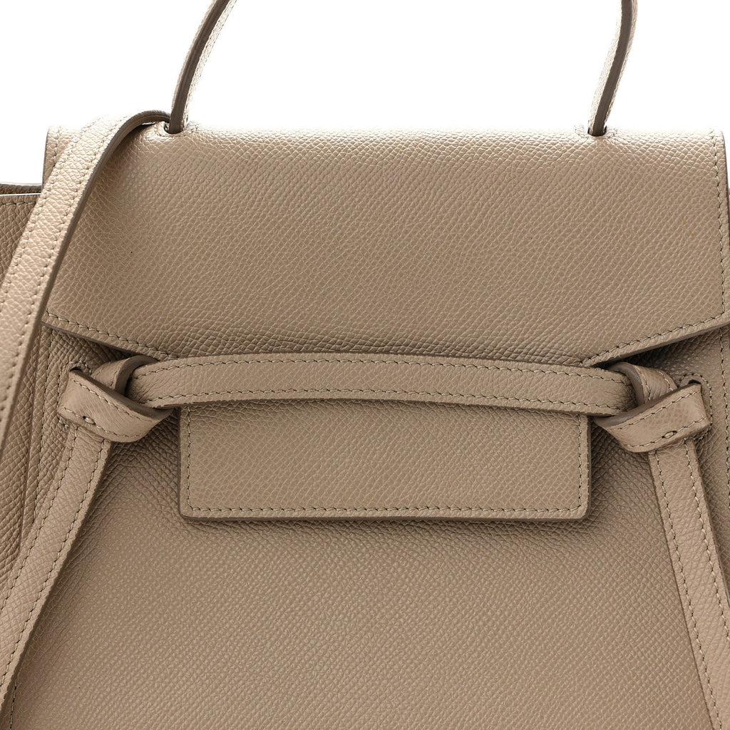 Grained Calfskin Nano Belt Bag Light Taupe