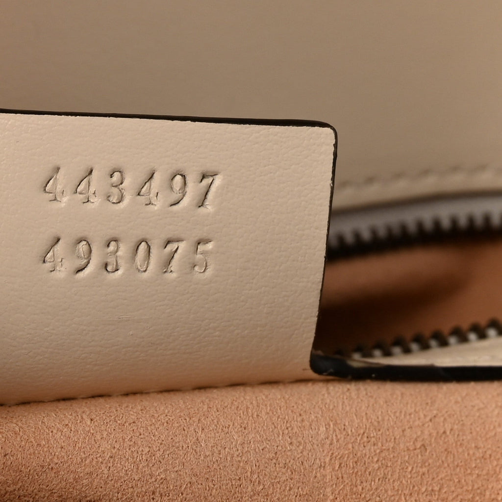 Calfskin Matelasse Small GG Marmont Shoulder Bag White