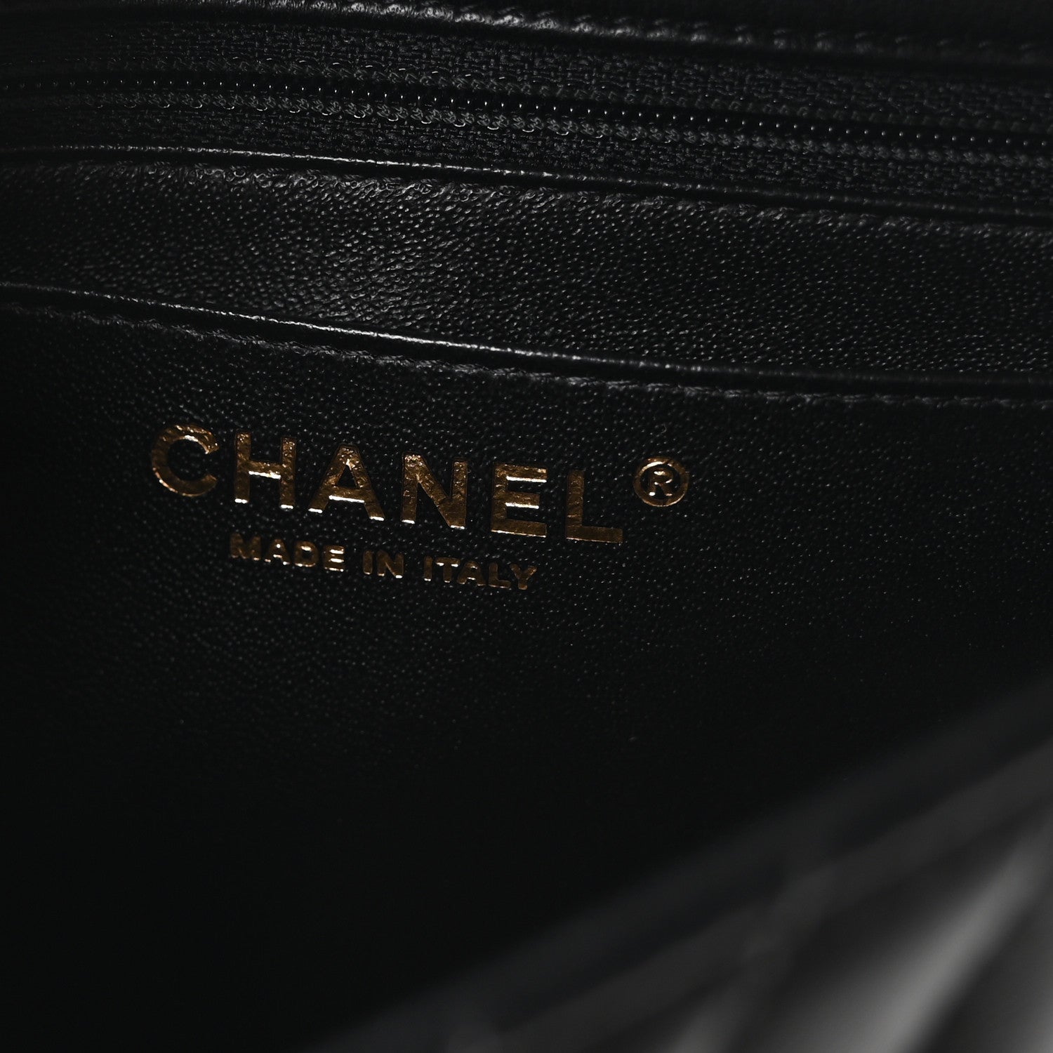 Lambskin Chevron Quilted Mini Square Flap Black